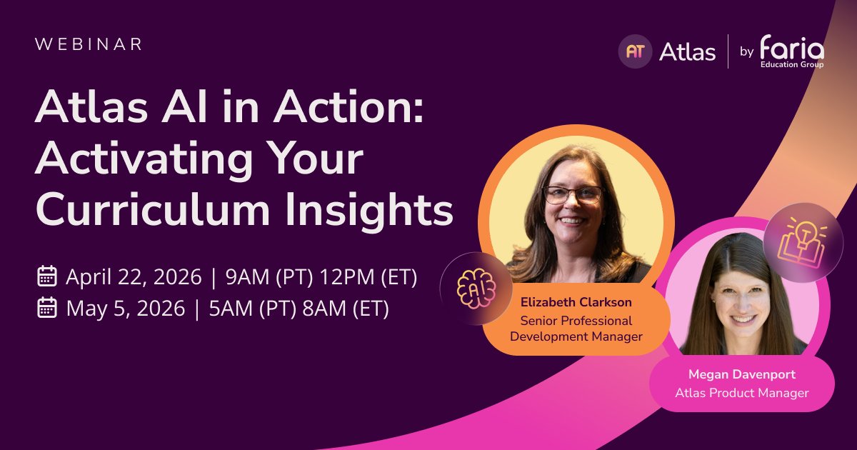 planonatlas's tweet photo. Struggling with fragmented curriculum data? There's a better way!

Join our upcoming webinar to explore this critical topic and streamline your processes with new Multicourse Analysis 🔎 📊
Save your spot today: https://t.co/lnXsgYNJ1F

#Curriculum #Education #Atlas #AI #EdTech https://t.co/jCzI9JXDWI