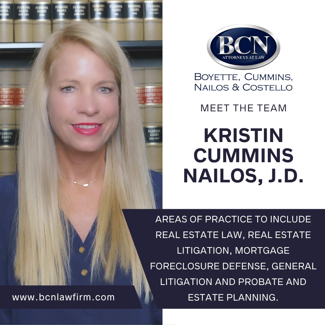 bcn_law's tweet image. Practicing in Central Florida since 1996, she focuses on real estate law, litigation, foreclosure defense, and estate planning. An active community member and avid marathon runner.

#BCNLaw #HereForYou #TransparencyMatters #bcnlawfirm #personalinjury #personalinjurylawyer