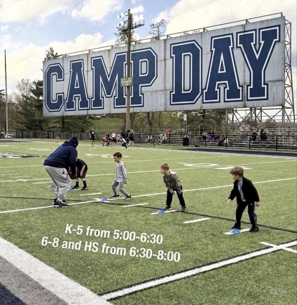 FJReitzFootball's tweet photo. CAMP DAY AT REITZ BOWL‼️
K-5 will go from 5:00-6:30
6-8 join high school from 6:30-8:00

FORM: https://t.co/X1ZescHqaL https://t.co/9UpD6PT9qB