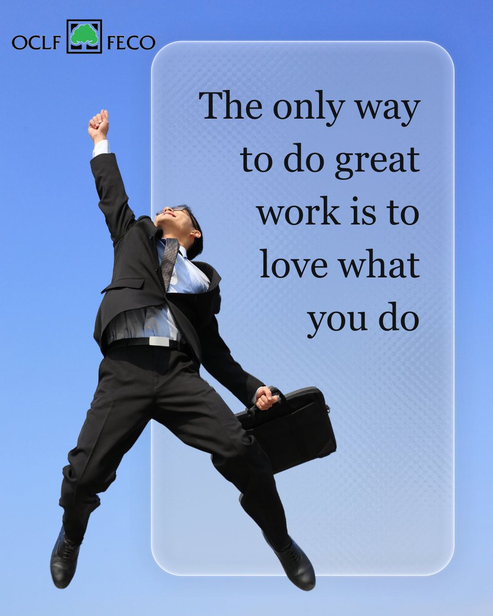 OCLF_FECO's tweet image. At OCLF, we’re driven by purpose, passion, and the people behind the work. Let’s start the week inspired to do what we love and do it well. 💙
 #PassionAtWork #GreatWork #MondayMotivation @OCLF_FECO