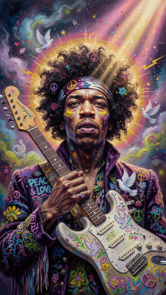 Z6Studios's tweet image. Jimi Hendrix : Peace &amp;amp; Love : @JimiHendrix  #MusicVibes
