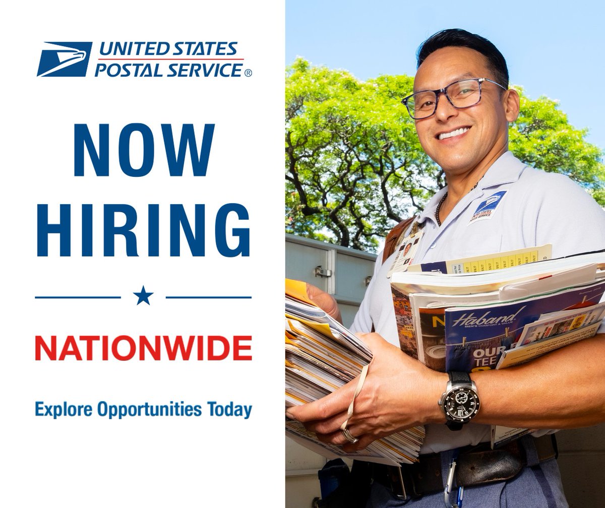 USPS's tweet image. The United States Postal Service is actively recruiting for many positions that may be perfect for you. Whether full time, part time or seasonal positions, we have options available: b.link/careers.usps