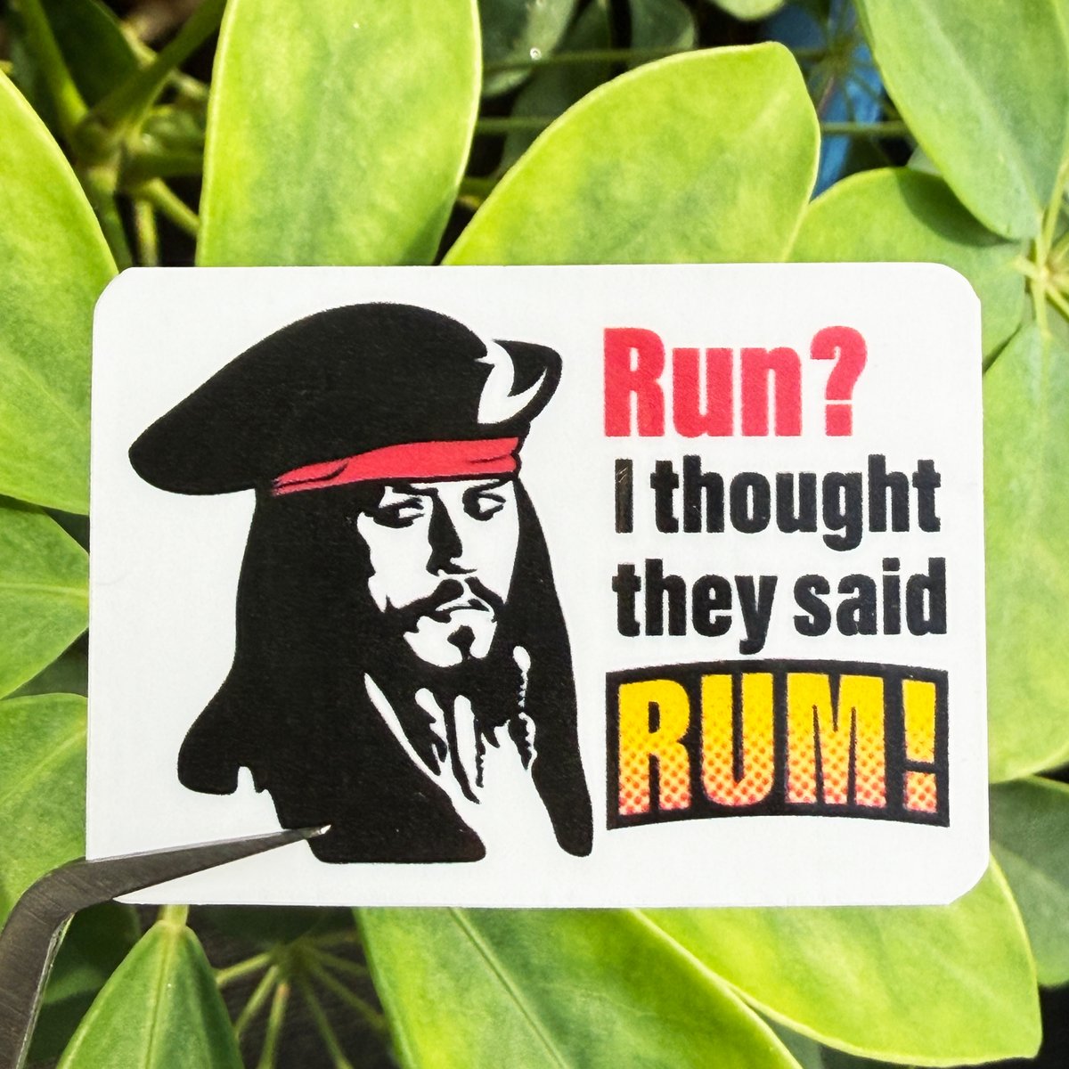 onion_scribbles's tweet photo. Run? I Thought They Said Rum! 🏃‍♂️🍻

For runners who show up for the miles and the rum 😆 Waterproof sticker, perfect for race day vibes. #runninghumor #5k #stickers #piratesofthecaribbean #jacksparrow #runhumor #fitnessgoals https://t.co/pwSxlt0caY