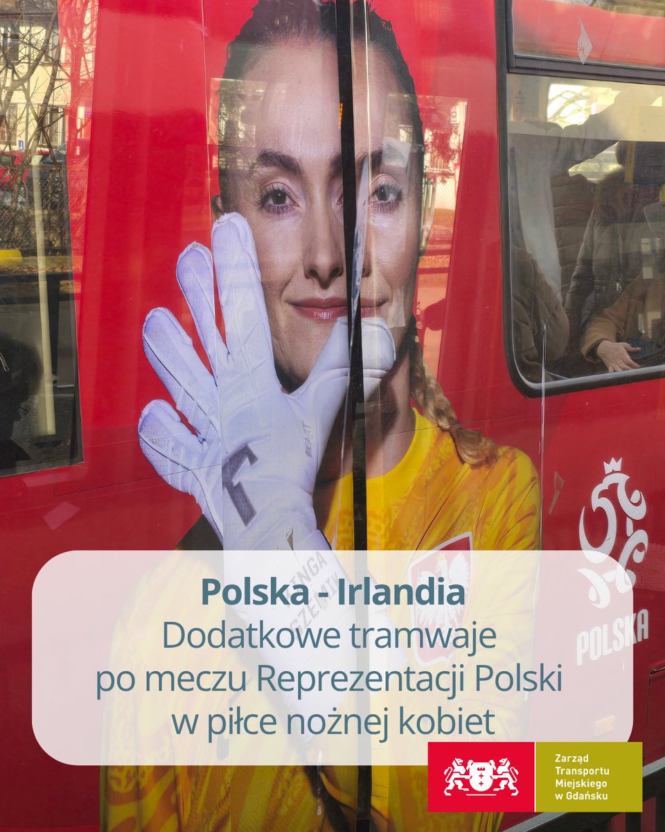 ZTM_Gdansk's tweet photo. 📷 Już we wtorek nasza reprezentacja zmierzy się z Irlandią w walce o punkty w eliminacjach do Mistrzostw Świata!
Uruchamiamy dodatkowe kursy odwozowe tramwajów linii  na trasie: Polsat Plus Arena 📷 Jana z Kolna 📷 Dworzec Główny 📷 Śródmieście SKM 📷 Łostowice Świętokrzyska https://t.co/LGSa08nvSV