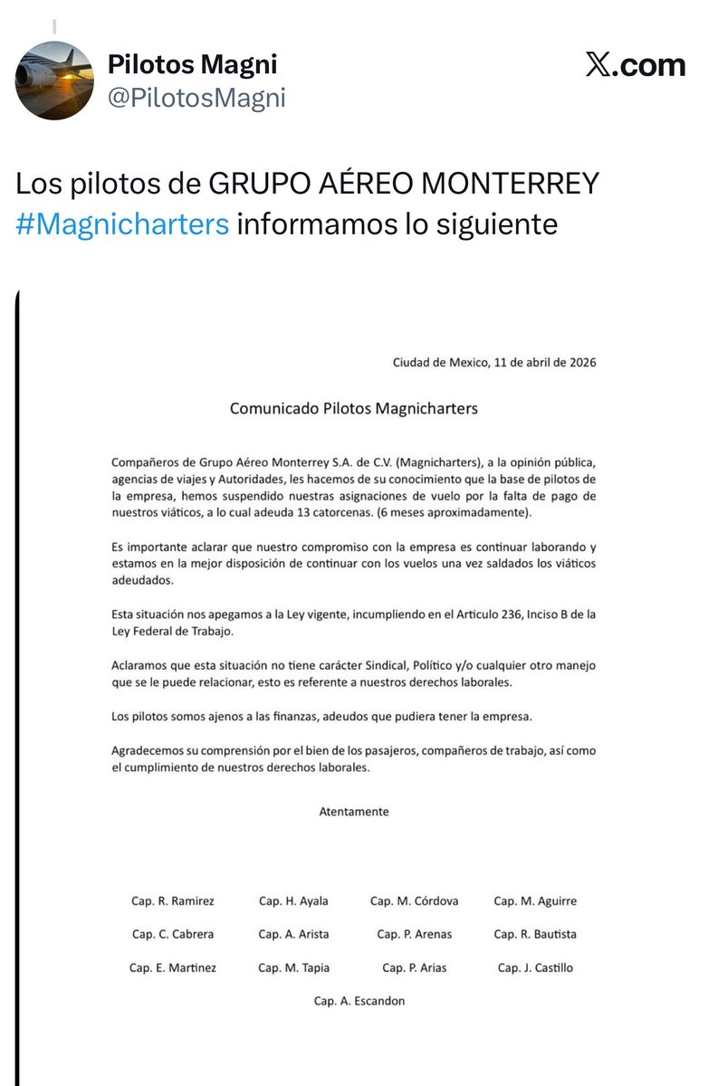 KariMG21's tweet photo. @lbertocj @Magnicharters @Profeco @AtencionProfeco https://t.co/y4cdpmSa14