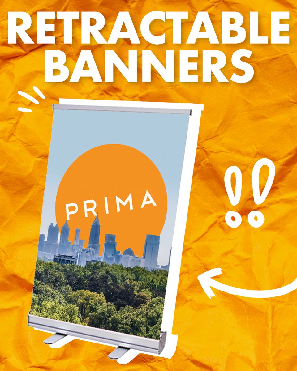 Big impact, small space: Grab our lightweight Table Top Retractable Banners for a pro-level display in seconds! 🚀

#lightweight #banner #prima #printer #atl