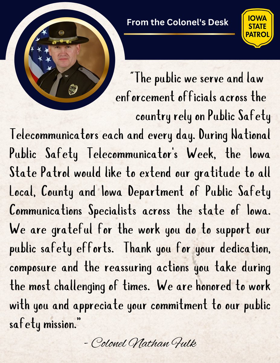 Iowa State Patrol tweet media