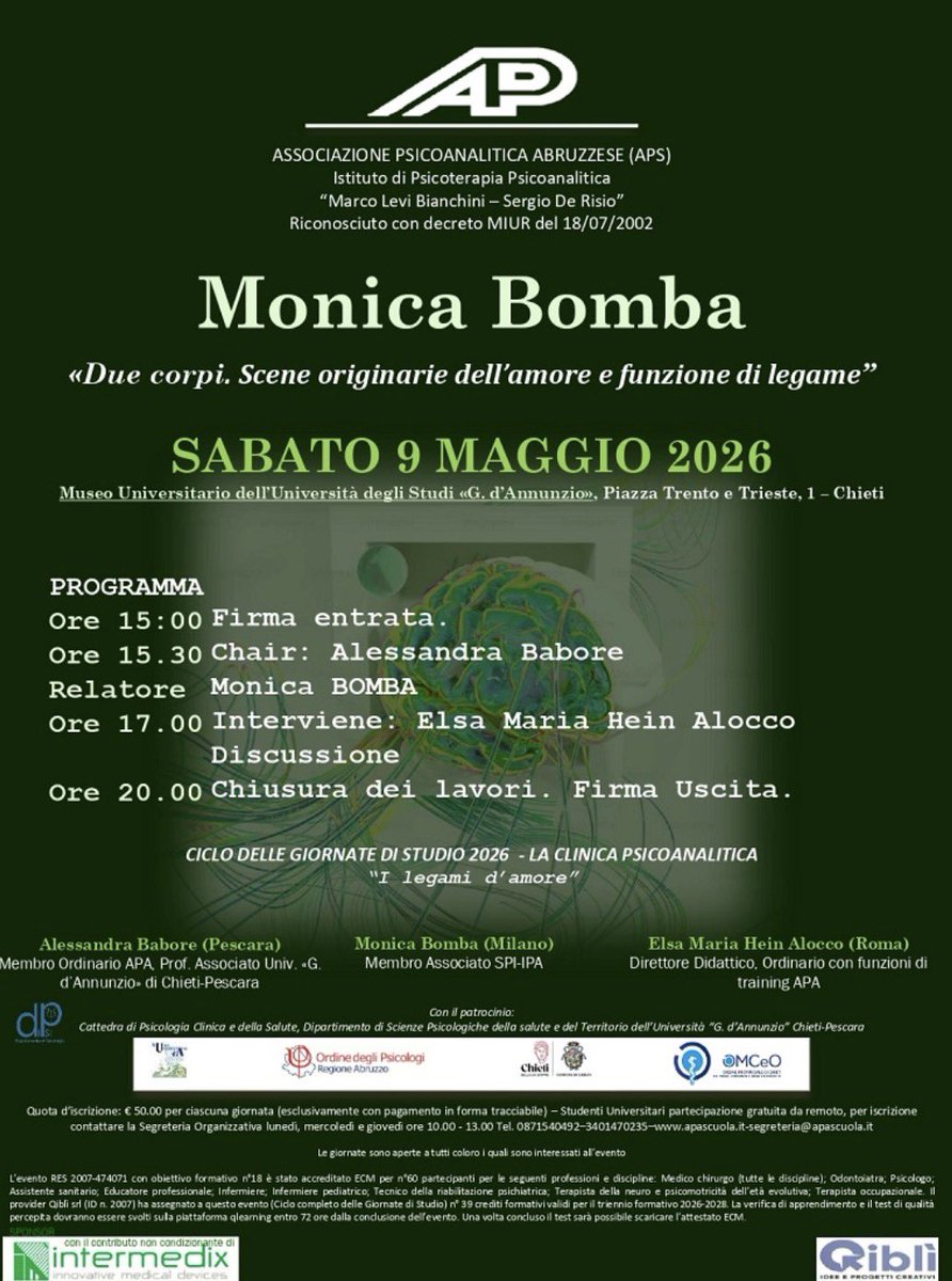 «Due corpi. Scene originarie dell’amore e funzione di legame»
Per info e iscrizioni: apascuola.it/due-corpi-scen…