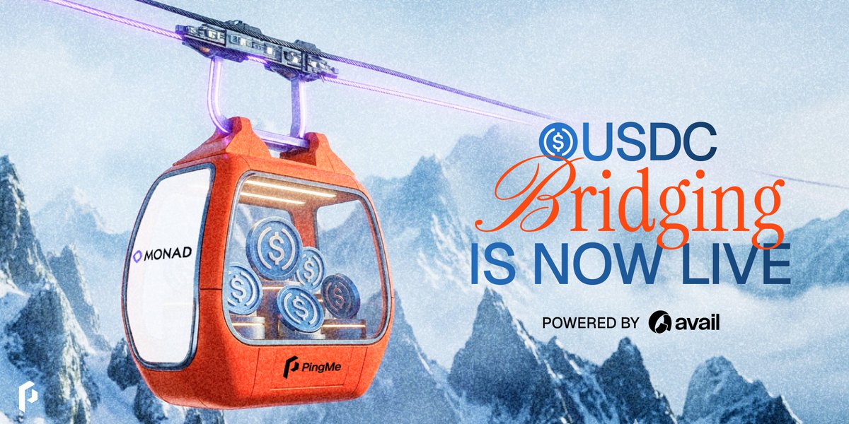 USDC bridging is now live on PingMe!

Getting your USDC from any chain to your PingMe account on Monad just got easier.

Update the app now to try it out and start sending money instantly without fees and borders. 🤝