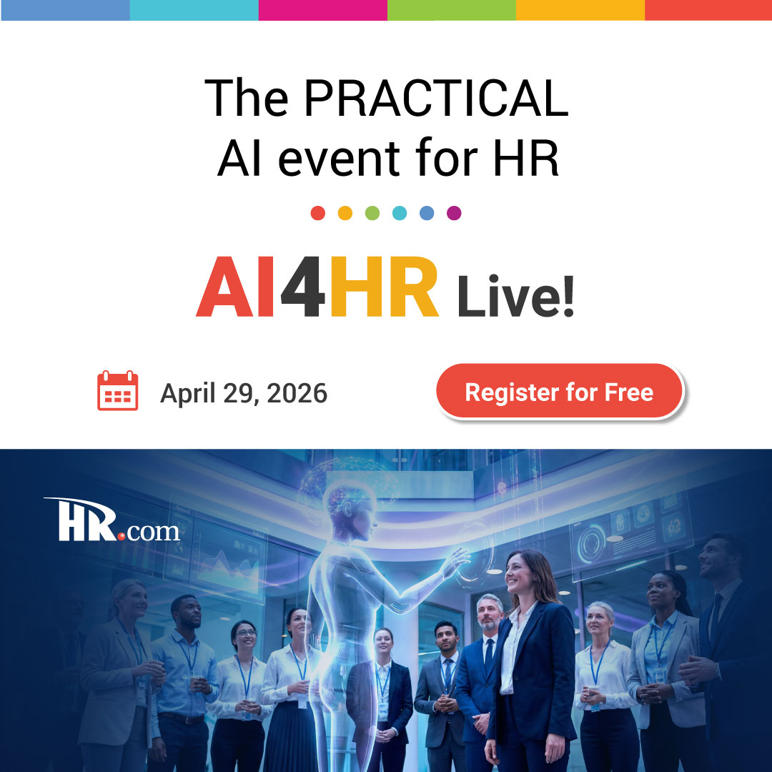 HRdotcom's tweet image. Another can’t-miss edition of AI4HR Live! — the exciting series on practical AI for HR pros — is coming up on April 29th. If you haven’t experienced it yet, what are you waiting for? It’s free!
okt.to/VAg4cx
#AI4HR #HRTech