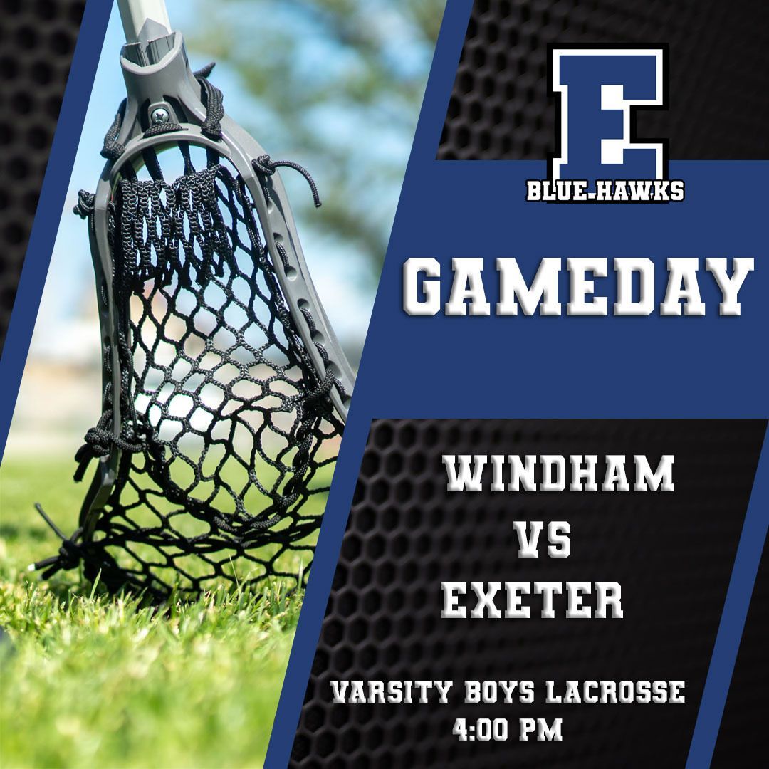 BlueHawkMediaTV's tweet photo. NHIAA Varsity Boys Lacrosse | Windham at Exeter (D1) 04/13/2026 at 4:00 PM
Watch it Live on YouTube, https://t.co/TBDGjHIZiN https://t.co/0RDalWaYJZ