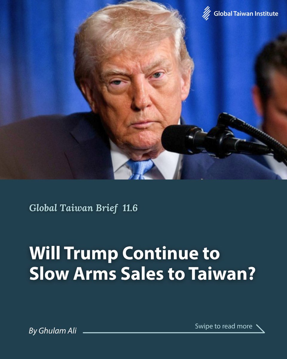 globaltaiwan's tweet image. 🇺🇸🇨🇳 Will US arms sales to Taiwan be discussed at the Trump–Xi meeting in May? In this issue of the #GTB, author Ghulam Ali lays out why this is unlikely. 🔗ow.ly/r2yw50YHfW2

#TrumpXi #ArmsSales #TradePolicy #USChina #USTaiwan
