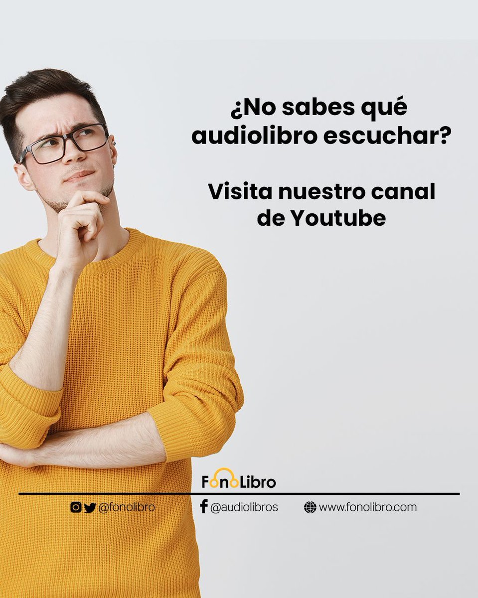 FonoLibro's tweet image. Visita nuestro canal en YouTube y descubre una gran variedad de contenidos de Fonolibro: fragmentos de audiolibros, recomendaciones y títulos completos totalmente gratis.

youtube.com/@fonolibro 

#audiolibros #audiolibrosenespanol #fonolibro #disfrutaleerescuchando