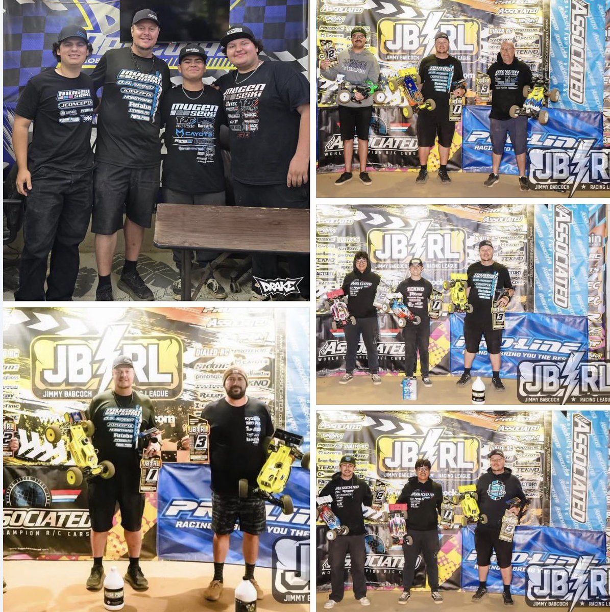 adamdrake117's tweet image. Fun weekend at The Dirt for JBRL Round 1.  Couple of TQ’s, couple of Wins, and a couple of 3rds.#drake #ad4 #drakein
#MUGENSEIKI 
#OSENGINES 
#JCONCEPTS
#HOBBYWING
#FUTABA 
#PROTEKRC
#AMAINHOBBIES 
#FLASHPOINTRC 
#DARKSIDEDESIGNS
#MIP
#HobbywingTechnology
#stickitone
#gracing