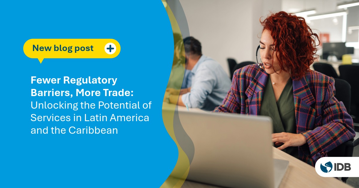 the_IDB's tweet image. 🌎 #Services are a key driver of #trade in #LatinAmerica and the #Caribbean. However, regulatory barriers still limit their potential. 

In a new blog post, we explore how to strengthen cooperation and advance toward a more competitive region. 

🔗 bit.ly/4cgLbDd