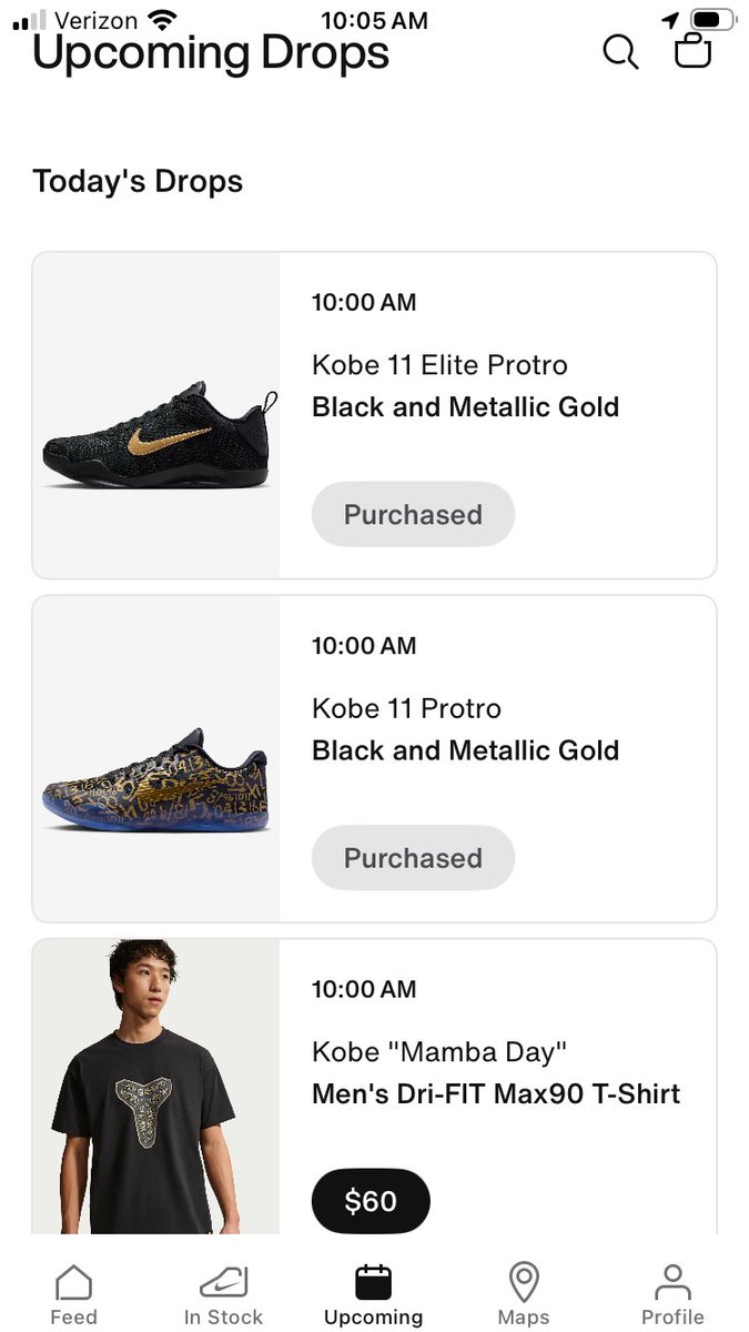 Thadro440's tweet photo. Ok hit on both Kobe’s Leggo thx @nikestore I hope I hit on the next Ohio state looking pair 😂 https://t.co/yGBWPlrLeq