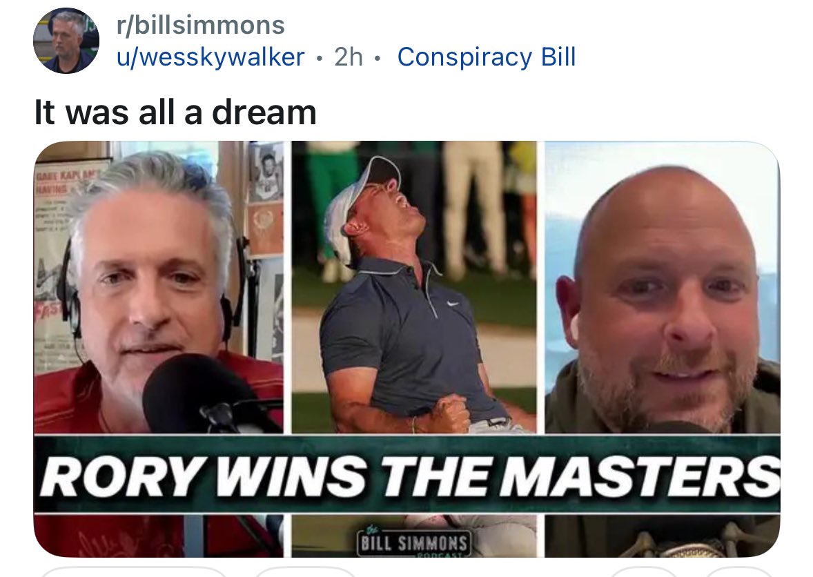 The r/BillSimmons Podcast tweet media