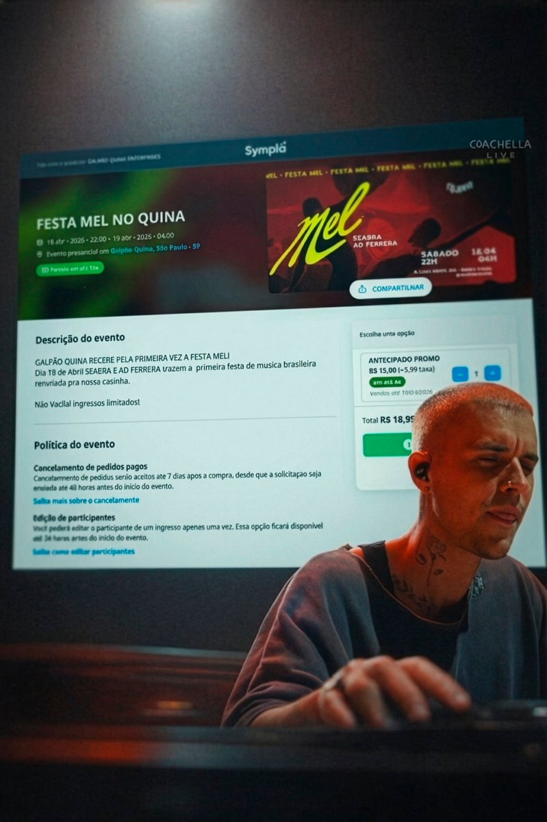 melfestamel's tweet photo. Atención SP! Últimos ingressos antecipados PROMO  @sympla

Corre pro link que o lote vai virar!
https://t.co/YUXITFgzKA

É NESTE SÁBADO 22h que o bicho vai pegar na estreia da MEL na QUINA con los maestros @seabr0na  y 
@adferrera 

Pega as coleguinha e vem!
¡Bienvenides! https://t.co/FuEG2P0w1U