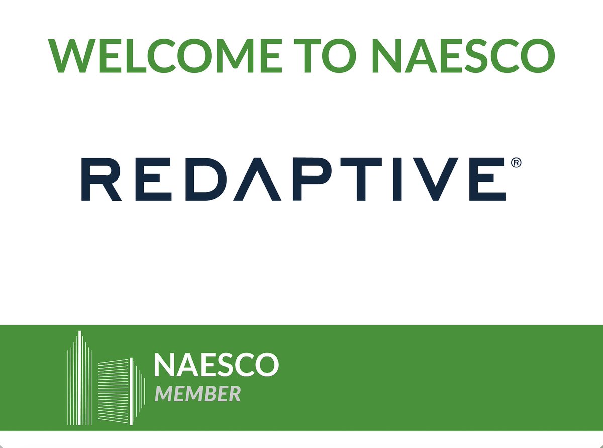 NaescoNews's tweet photo. NAESCO welcomes Redaptive Sustainability Services, LLC as an Energy Service Affiliate Member! https://t.co/Zs8HdsP4r9 https://t.co/rihcoYjYa0