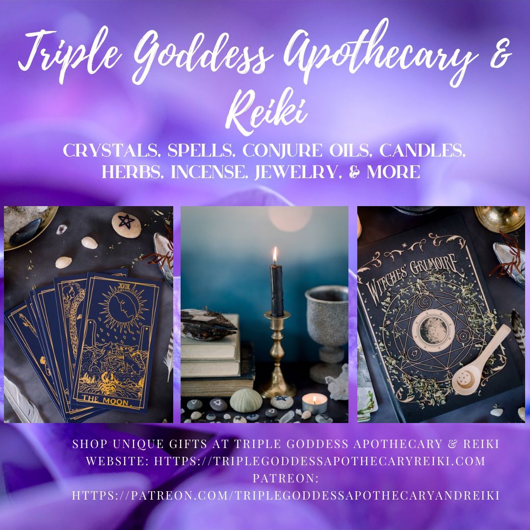 triplegoddessa1's tweet photo. Shopping for occult supplies can be an exciting and mystical experience. Whether you are looking for crystals, tarot cards, or incense, available at Website: https://t.co/sukN7x8Dw5
Etsy: https://t.co/slNztYZmTJ #witchcraft #etsy #crystsls #triplegoddessapothecaryandreiki https://t.co/fFbhY1THOc