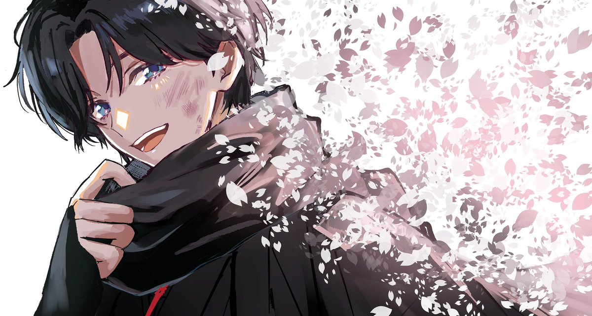 dd__TwT__bb's tweet photo. 桜にさらわれるブラシをダウンロードしたけど全く使いこなせていないという絵です https://t.co/ahKq3VmEN3