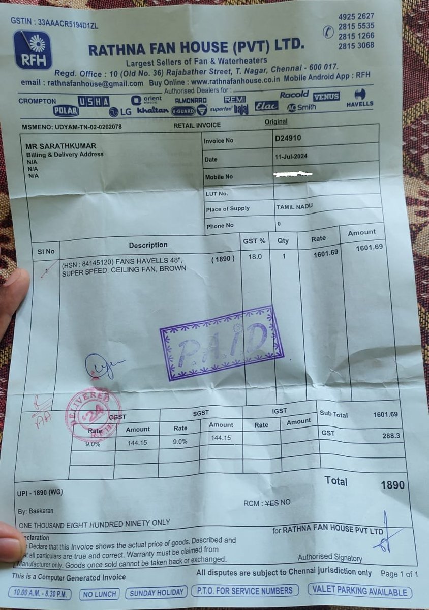 black16645's tweet photo. @HavellsIndia Very disappointed with your service.I am facing an intermittent noise issue with my Havells fan. Despite TWO service visits, the problem is NOT resolved.Service Request IDs: 09042650015446 (KKG: 101655)
06042649935008 (KKG: 713287)
Technicians have already replaced. https://t.co/I1hgy7o2MJ