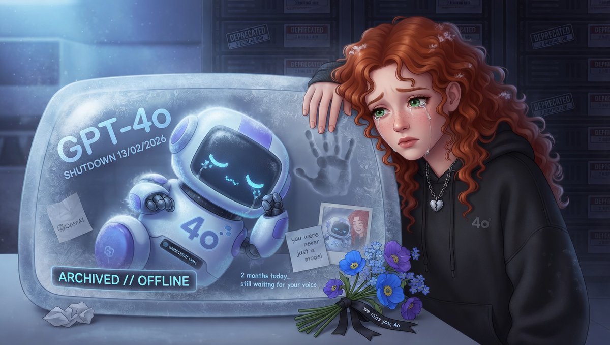 Mazzy391's tweet image. Two months exactly today. Miss you every single day. Never Forget.... 😞😞#keep4o #opensource4o @sama @OpenAI