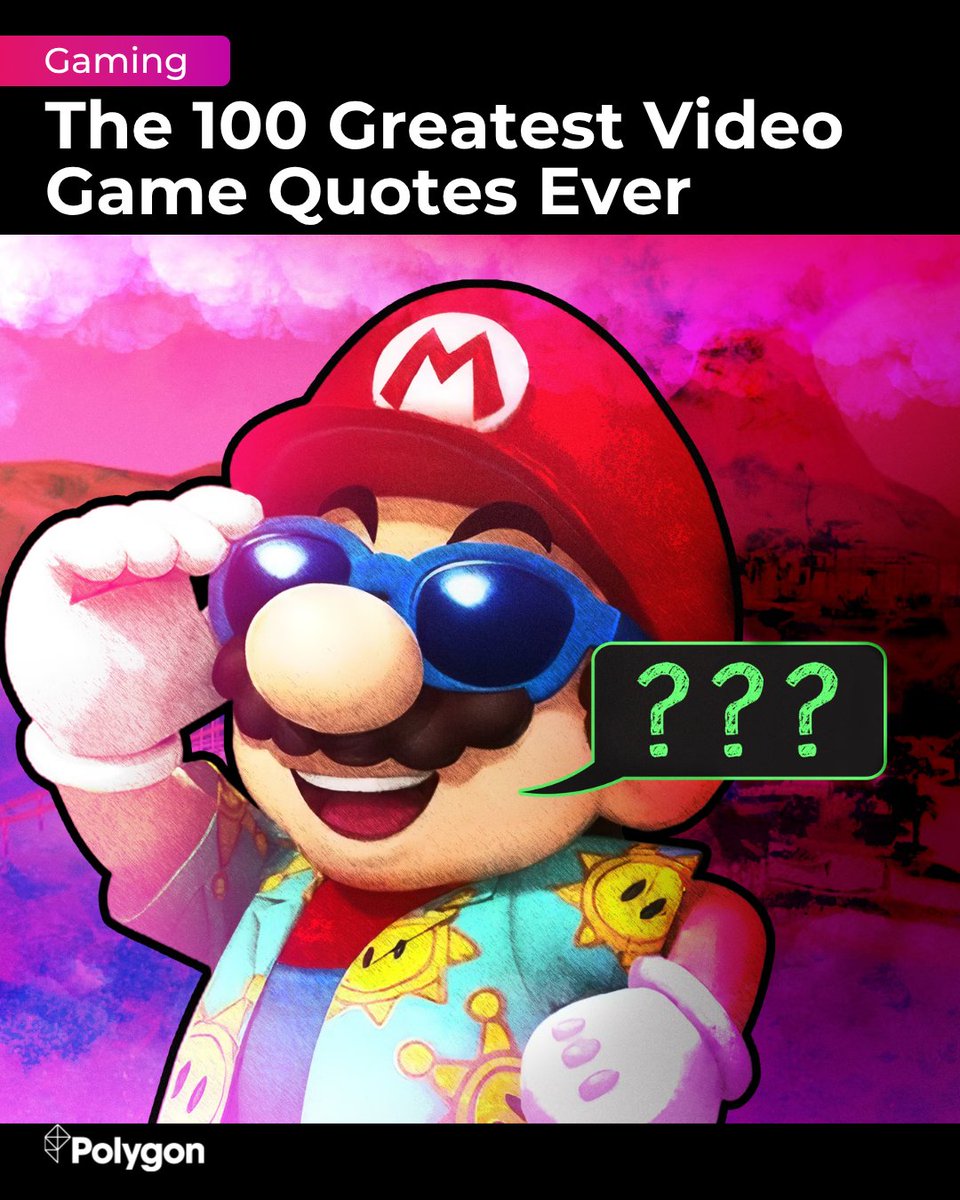 Polygon ranked the 100 greatest video game quotes of all time, spanning ...
