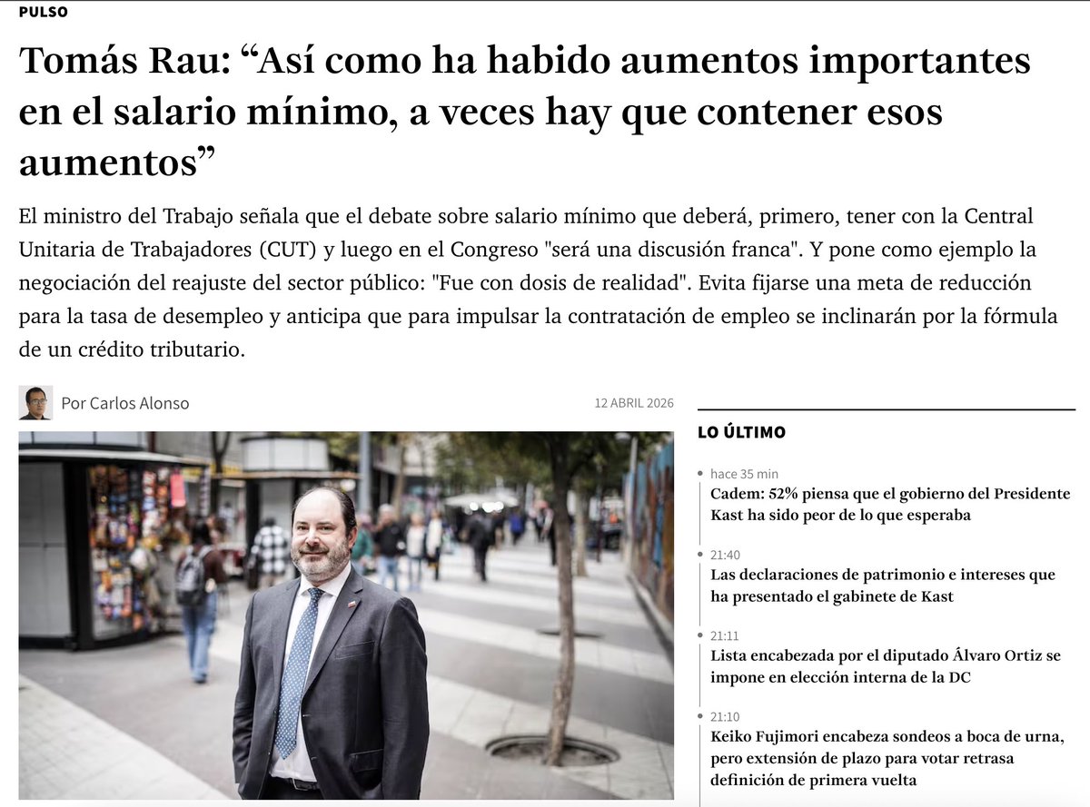 Lo que había que contener era el alza de los precios del combustible, del costo de la vida, NO los salarios cuando todo sube.

Todo al revés.
