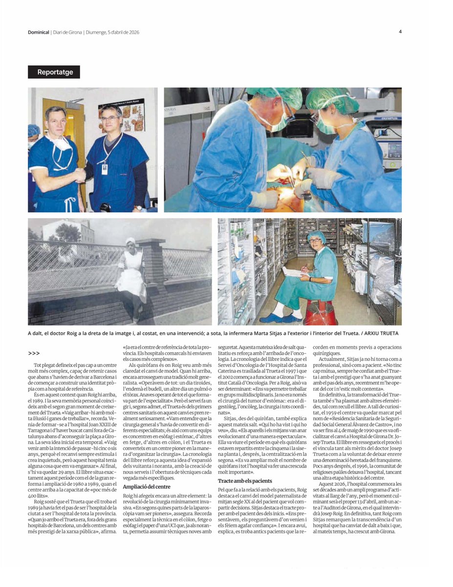 "Setanta anys el Trueta", report de <a href="/TeixidorLaura/">Laura Teixidor</a> al Dominical de <a href="/DiarideGirona/">Diari de Girona</a>
