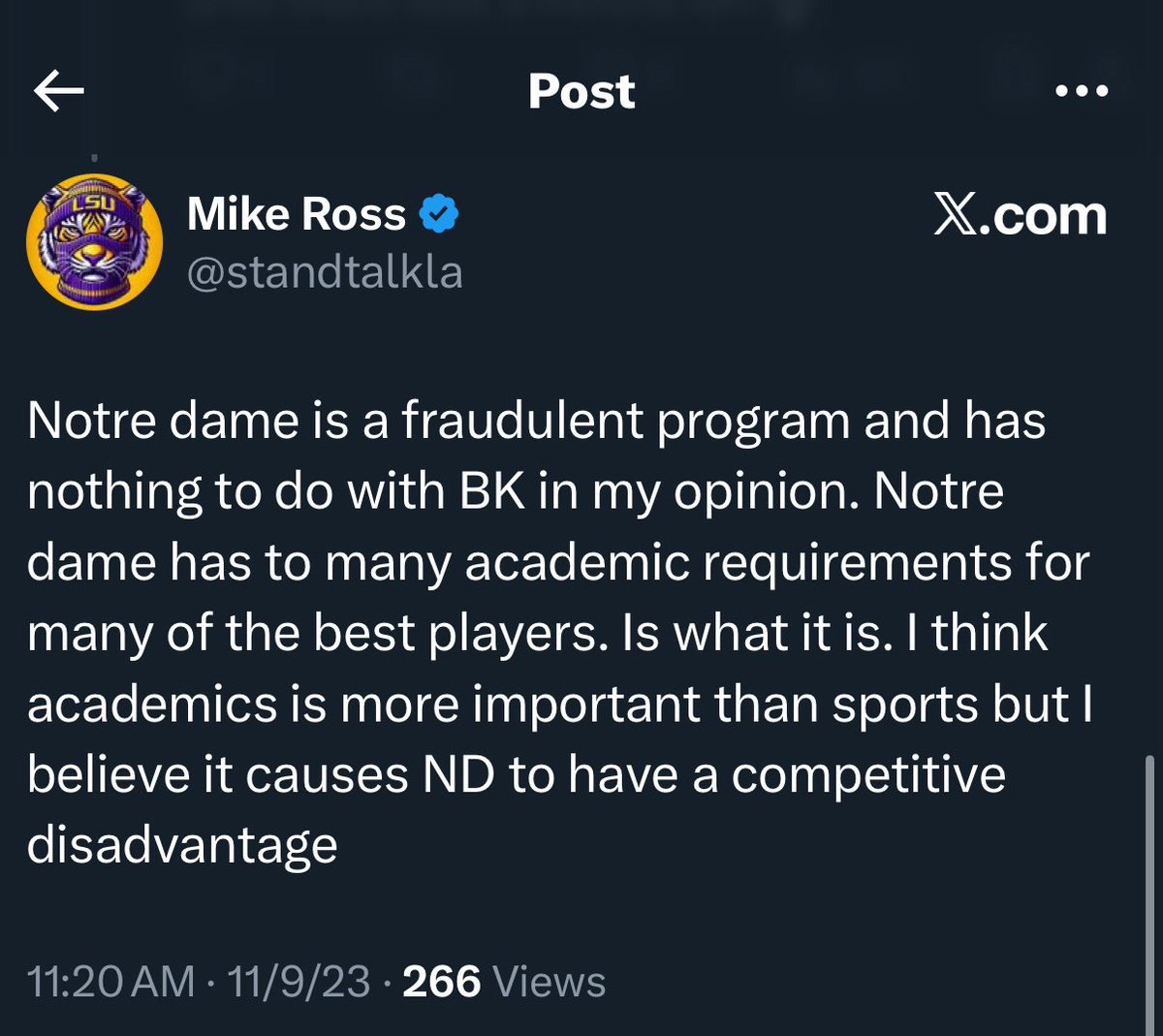 Top Tier Notre Dame tweet media