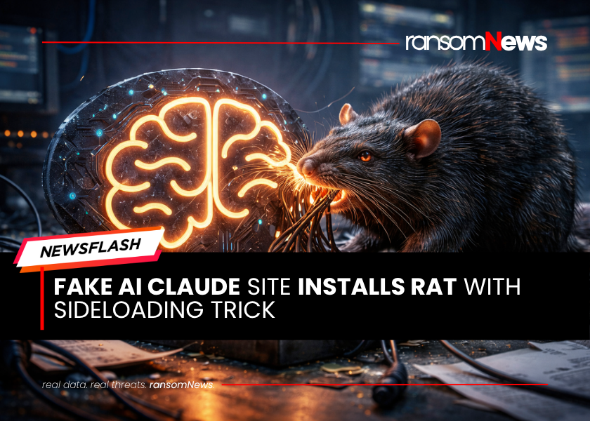 ransomnews's tweet image. ⚠️ Fake AI site installs RAT with sideloading trick

A spoofed #Claude AI website delivers PlugX RAT via DLL sideloading, abusing legitimate signed executables to evade detection and establish persistent remote access on infected systems.

#ransomNews #Malware #RAT