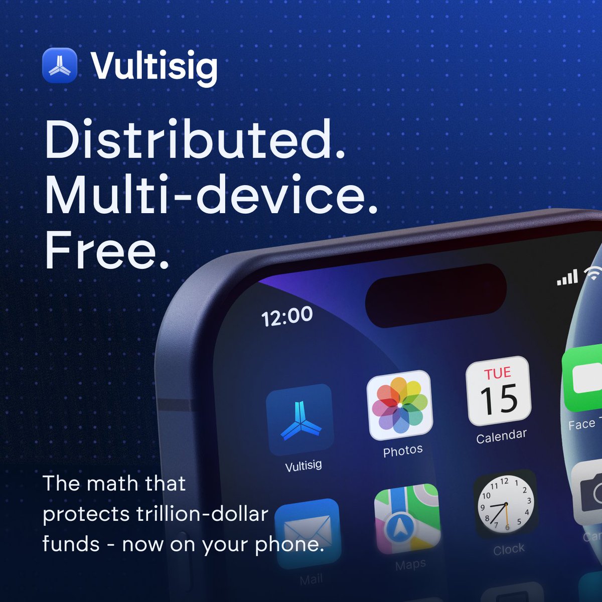 Why is institutional-grade custody only available to the 1%? 

Vultisig brings the same security level to your personal smartphone. 

Distributed shares, multi-device signing, and zero metadata. 

Institutional-grade protection for everyone. No fees, no gatekeeping.