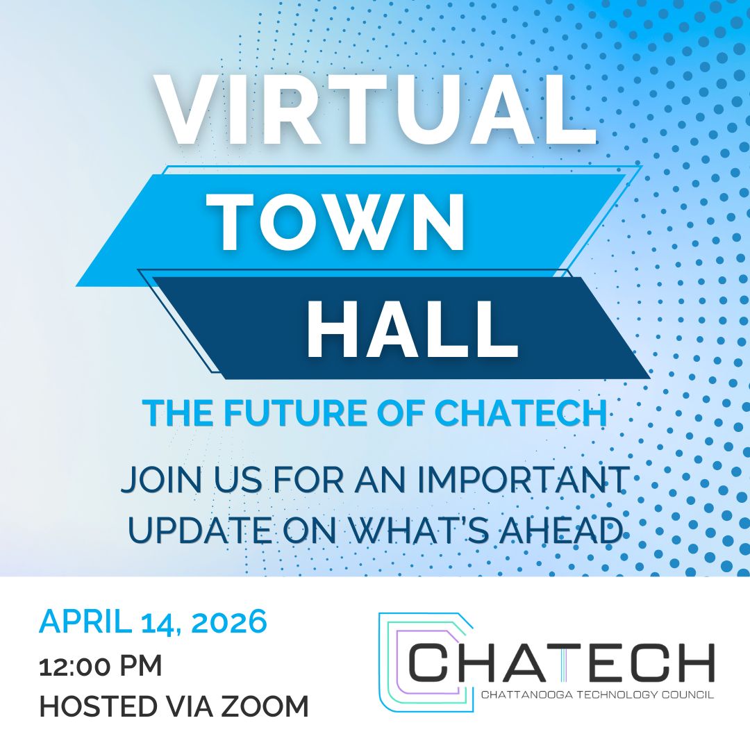 chatechcouncil's tweet image. 🚨 Don’t miss your chance to be part of what’s next!

Join our Virtual Town Hall for important updates on the future of ChaTech.

📅 April 14
⏰ 12:00 PM

🎟️ Register now: buff.ly/1haASP3 

#ChaTech #TechCommunity #Chattanooga