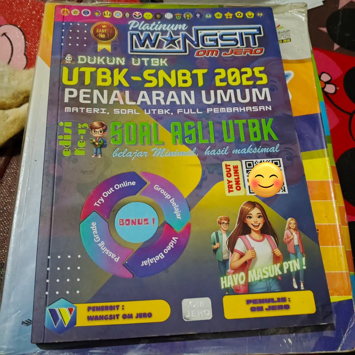 rissssty's tweet photo. attention #studytwt #ambistwt #utbk ❗💟

open pl buku wangsit om jero 2025 (include lembar rumus sakti matdas) #wts
💰55k/each (PM/PK only 50k karna ada minus coretan pensil sedikit) 
💰155k/take all (open nego) 
silahkan tanya tanya &amp; nego bestie❗💟 https://t.co/hV7qo8mi7q