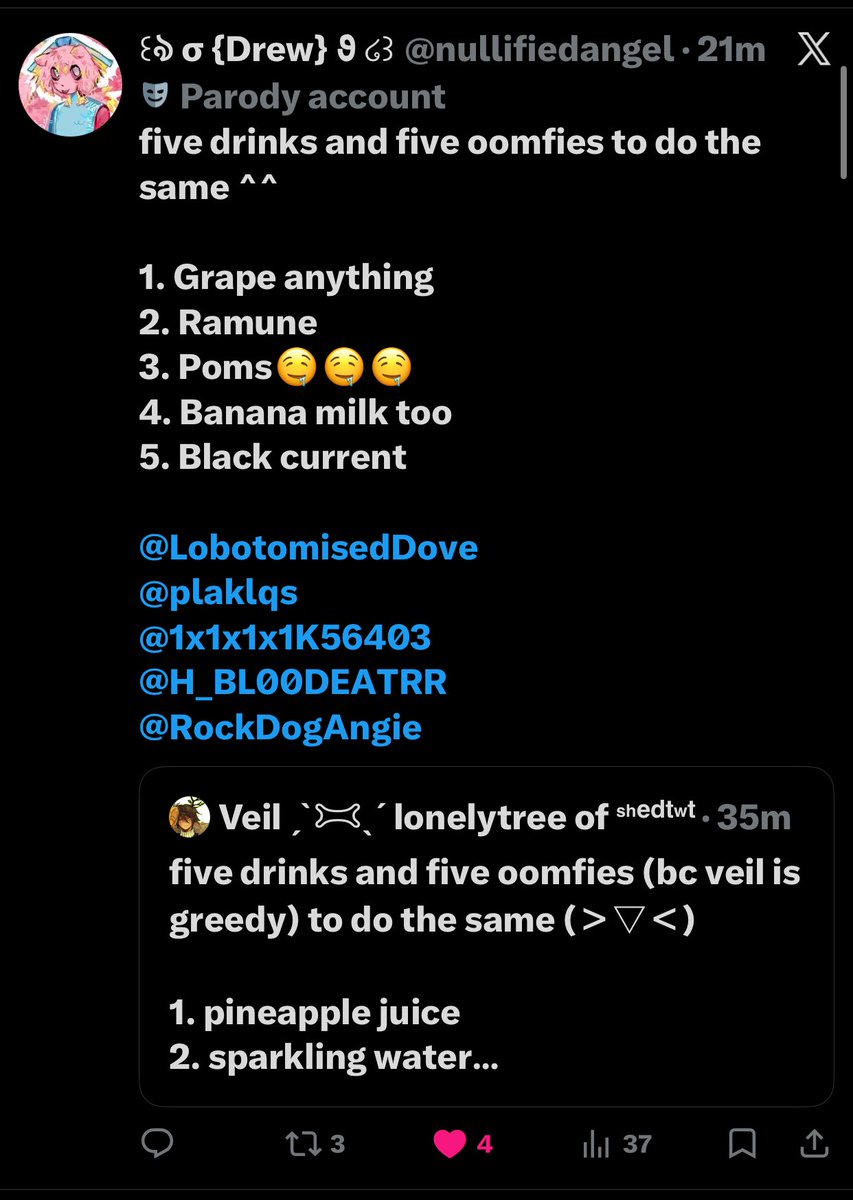 Dove † • Vittorino of shedtwt • † tweet media