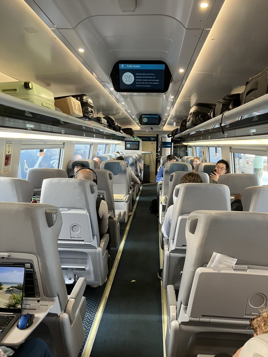 d9monti's tweet image. First trip on @Amtrak #Acela #NextGen (equipment by @alstom). Washington to NYC 2h50m. Everything brand new.