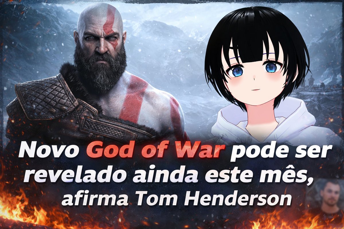 Eiduda's tweet photo. Um novo God of War pode ser revelado ainda neste mês de abril.

De acordo com o jornalista Tom Henderson 
o próximo jogo principal da franquia estaria previsto para ser anunciado em abril, possivelmente durante o State of Play que circula como rumor para o dia 16. https://t.co/RXxBiRavQJ