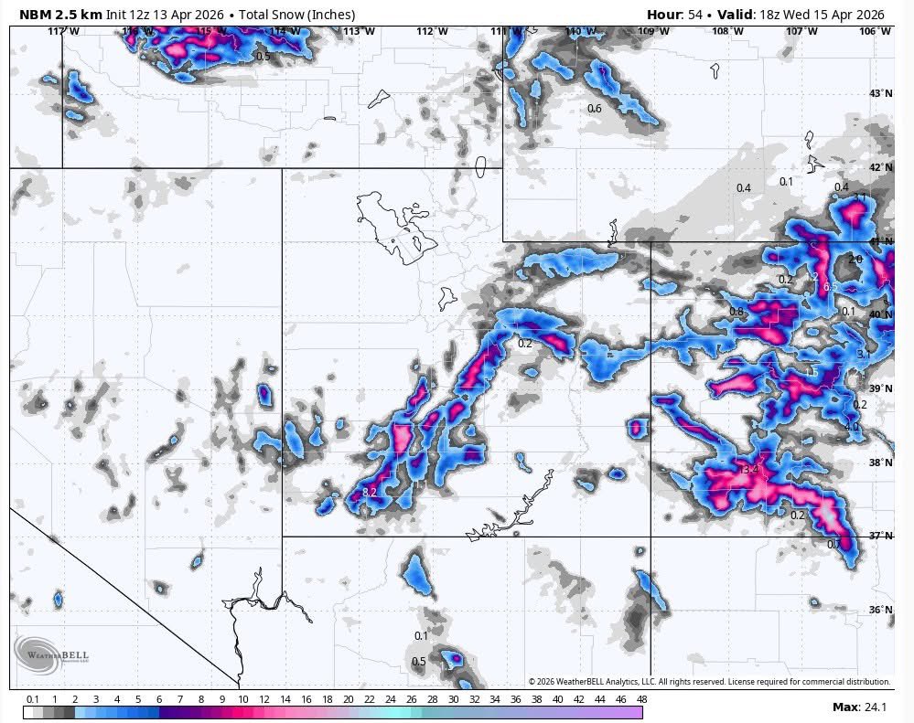 KSL_Matt's tweet image. Storm has split. Northern Utah not looking at much at all, southern Utah gets the goods over the next 24 hours! #utwx