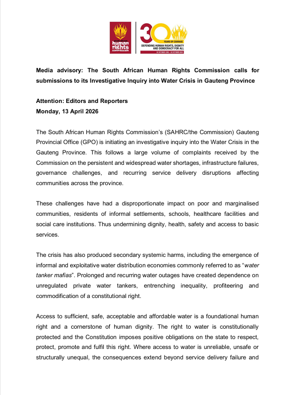 SAHRCommission tweet media