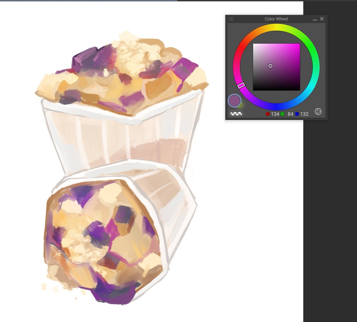 Blueberry muffins, ~20min