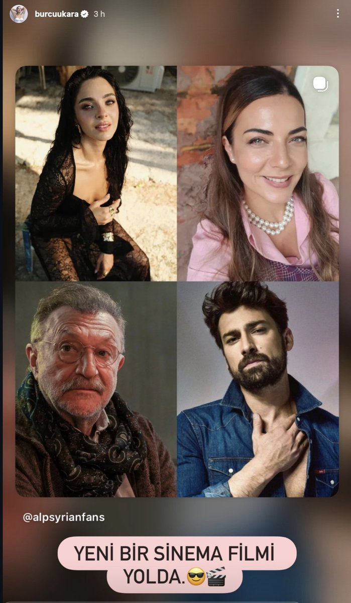 Burcu Kara'nın yeni Instagram 💥hesabından yapılan açıklamaya göre, oyuncu kadrosu kesinleşti: Burcu Kara, Begüm Akkaya, Tamer Levent ve AlpNavruz, çekimlerine yaz aylarında başlanacak olan "A hope of light" filminin kadrosunda yer alacak🎥 🎬 
#AlpNavruz