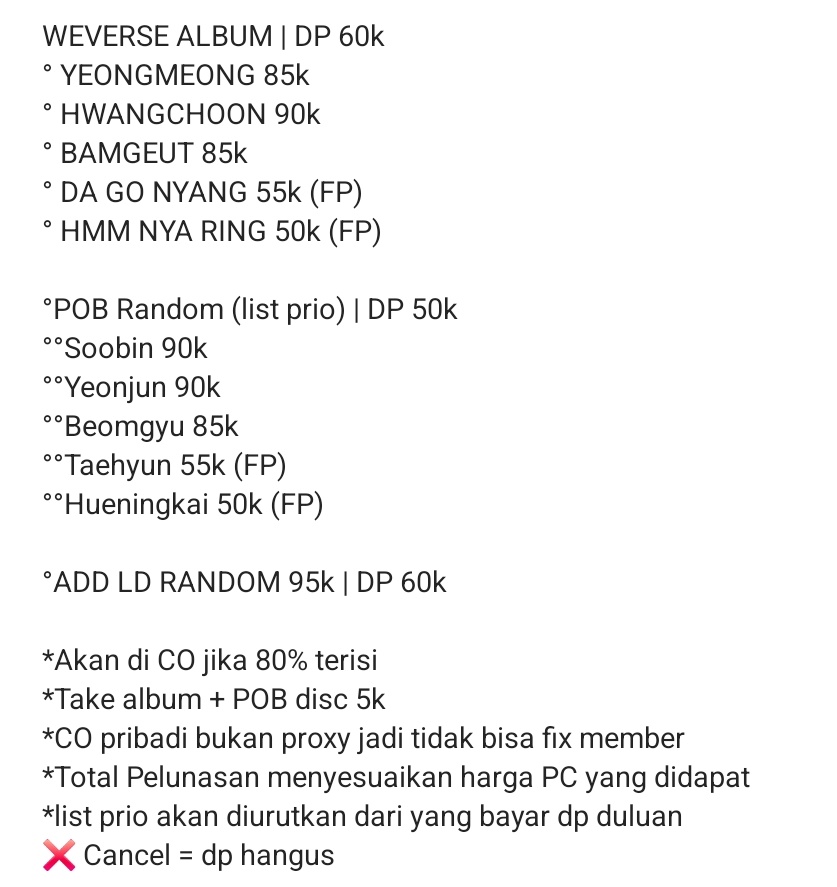 shopwithflo_ | PO BTOB & TXT |@ after dm tweet media