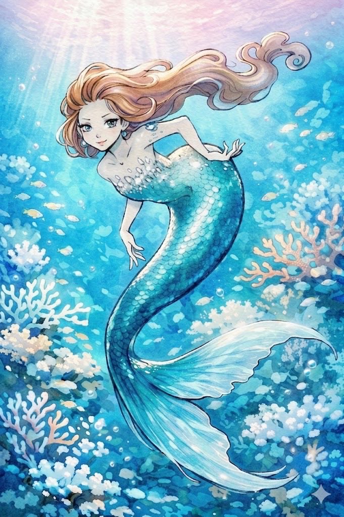 Fbunnoningyo's tweet image. 🩵ソーダ水みたいな人魚🫧
🫧soda pop mermaid🩵

#art #mermaids #ocean