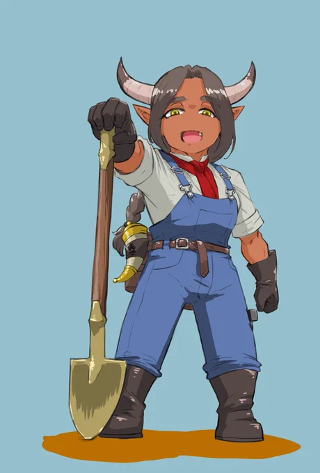 ようやく描けた思いつきオリジナル人外キャラ3人目