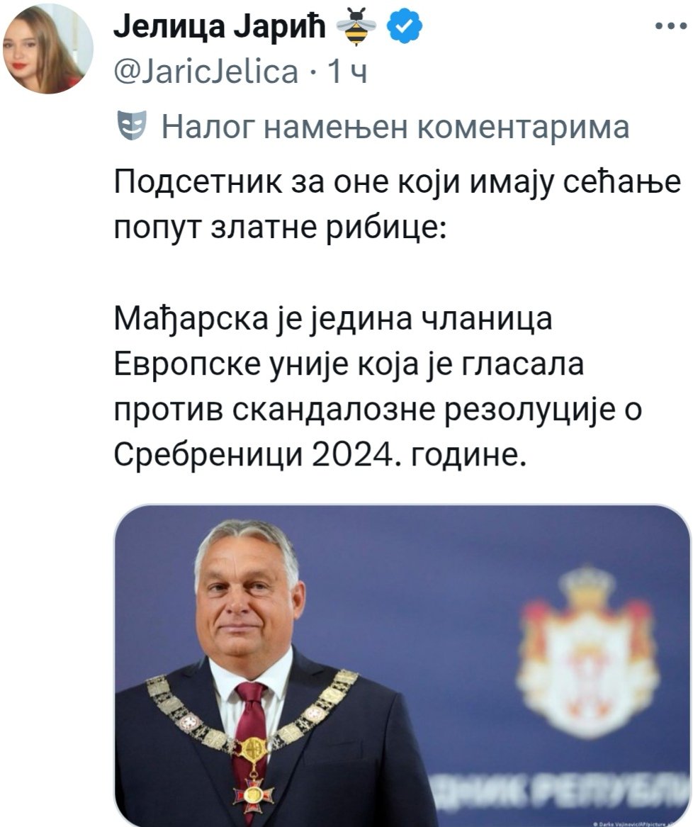 Сви ови Србуљци из Српске, који се радују поразу Орбана, гласали би за Резолуцију о Сребреници.