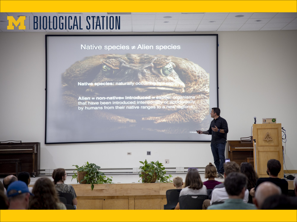 UMBS's tweet photo. Packed with can’t-miss science like drinking water disinfection and making a migratory monarch, the 2026 Summer Lecture Series at the @UMich Biological Station unpacks the environmental challenges we’re facing and the science that can help us respond. https://t.co/H1pwhBaTF7 https://t.co/cPVqhkq3DV