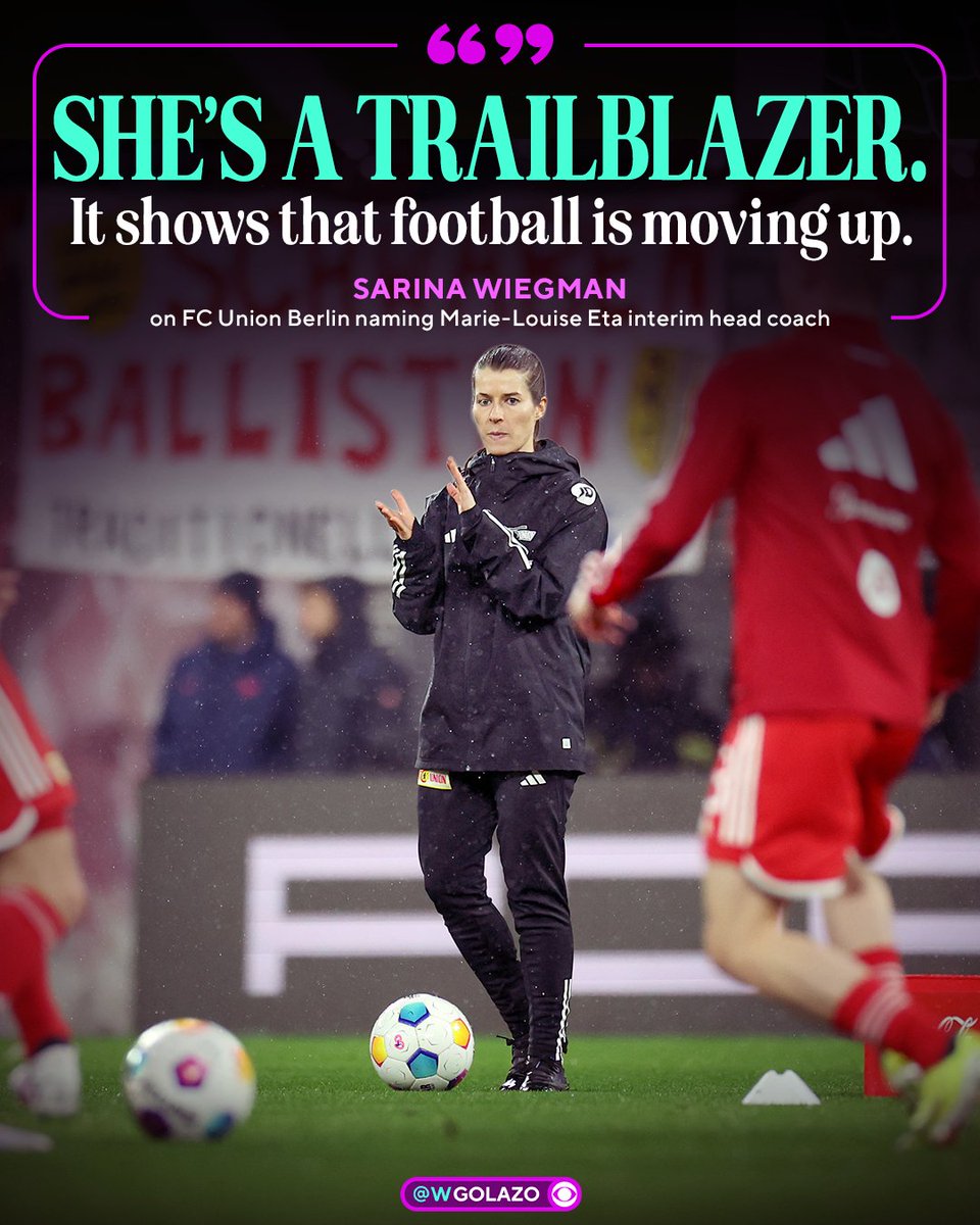 Marie-Louise Eta is making German football history 🤩🇩🇪

Eta, the Bundesliga’s first female assistant coach, has been named the interim head coach of Union Berlin’s men’s squad through the end of the season and will take over the women’s senior team this summer 👏