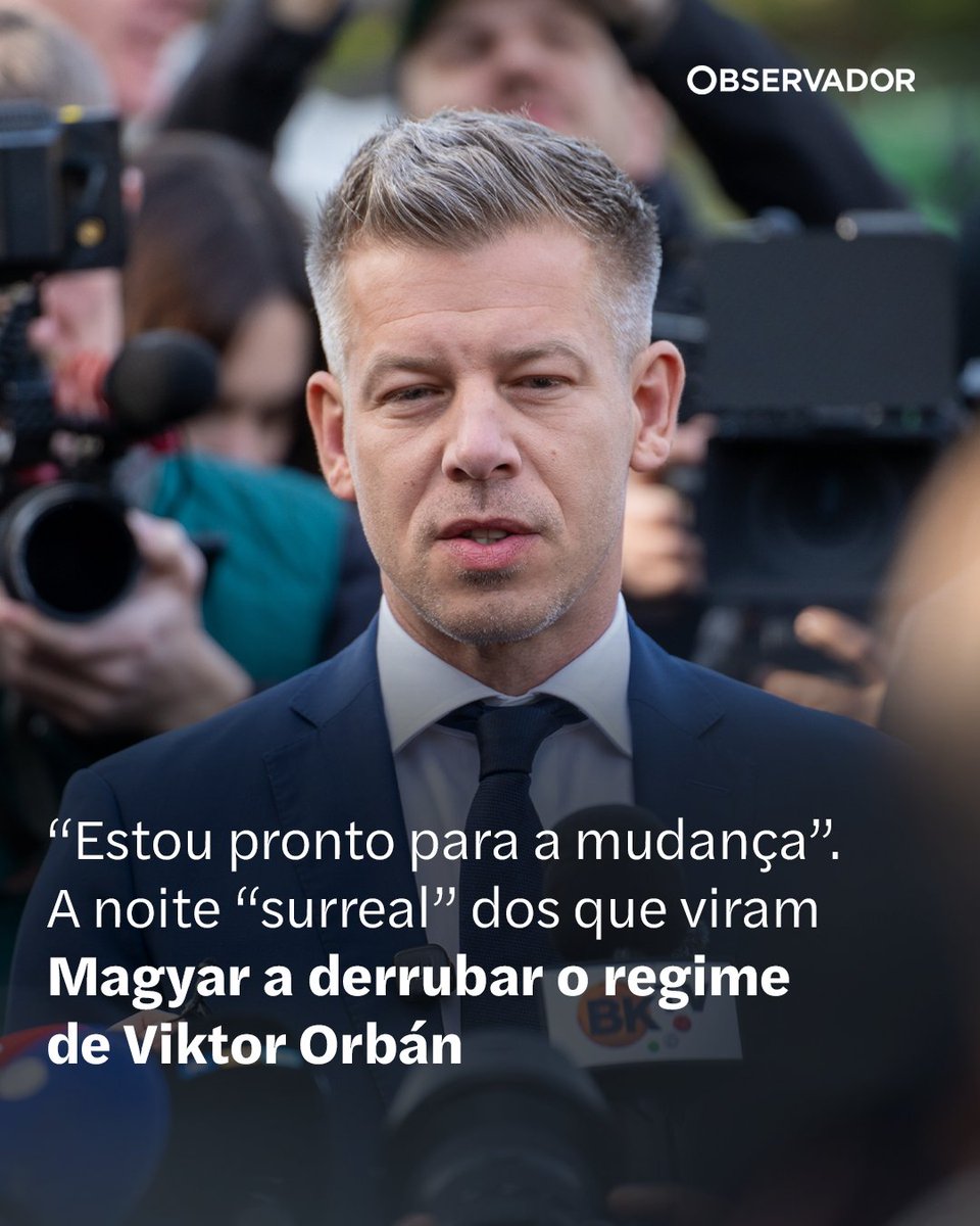 observadorpt's tweet image. Sondagens davam vitória a Magyar, mas foi, ainda assim, uma surpresa que demorou a ser processada pelos apoiantes. A noite eleitoral do Tisza durou apenas cinco horas e foi mais festa que comício.

#PéterMagyar #Hungria #Eleições #ViktorOrbán #Europa