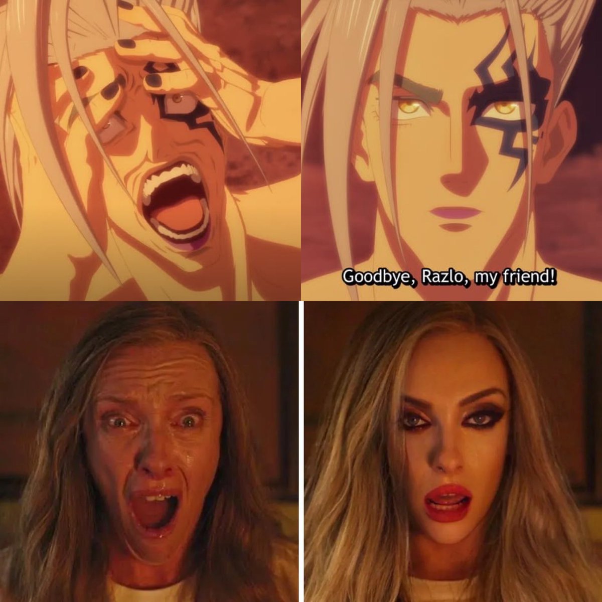 Chthonic_k's tweet photo. My only thought during this scene #trigunstargaze https://t.co/apgMGBiDcG
